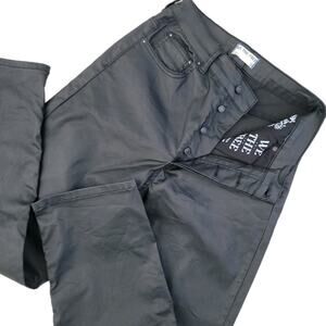 We The Free Faux Leather Pants 30 High Rise Black The Pacifica Slim Straight Leg